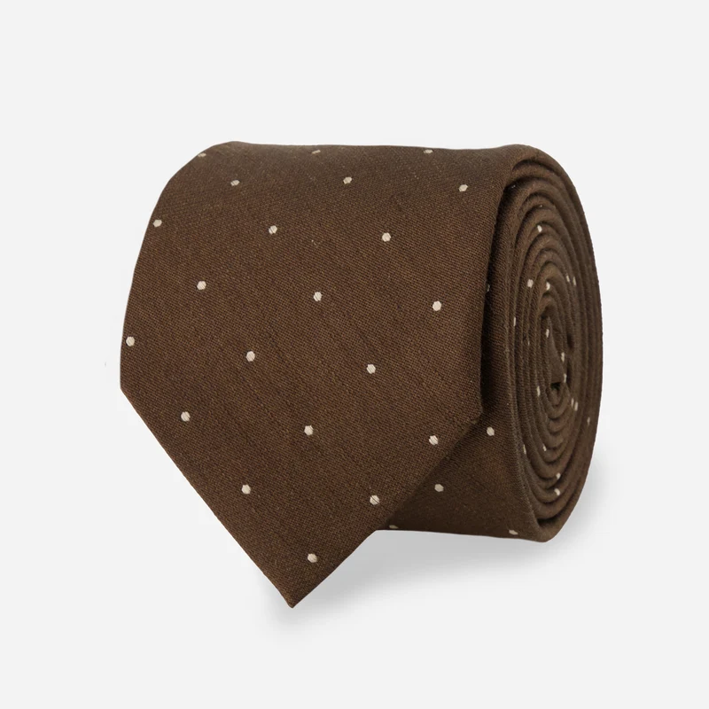 Bulletin Dot Chocolate Brown Tie