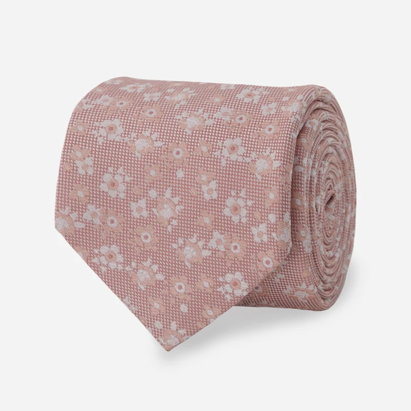 Marguerite Floral Blush Pink Tie