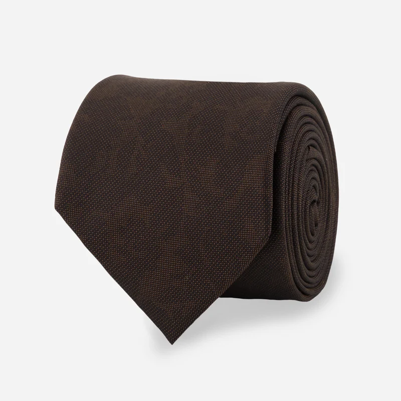 Refinado Floral Chocolate Brown Tie