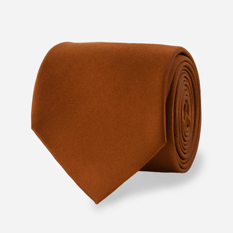 Solid Satin Copper Tie
