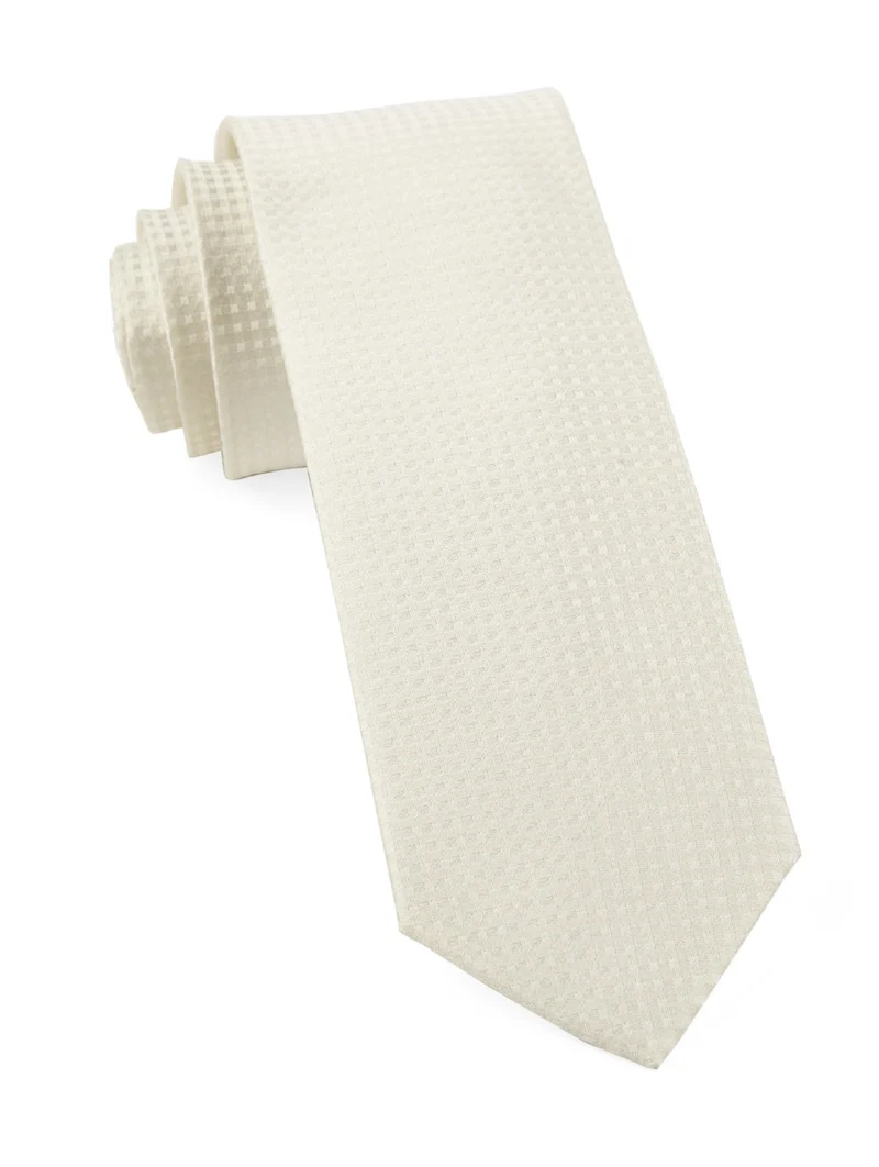 Be Married Checks Ivory Tie