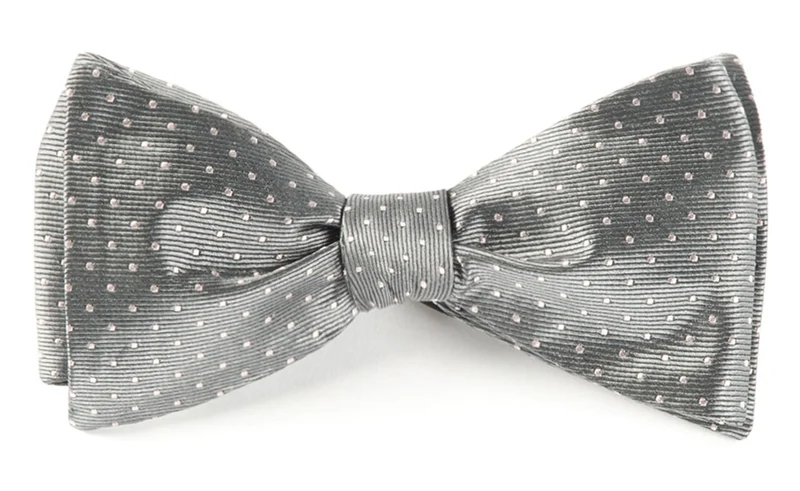 Mini Dots Grey Bow Tie