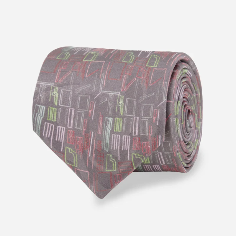 Sam Prekop x The Tie Bar Drawing One Two Taupe Tie