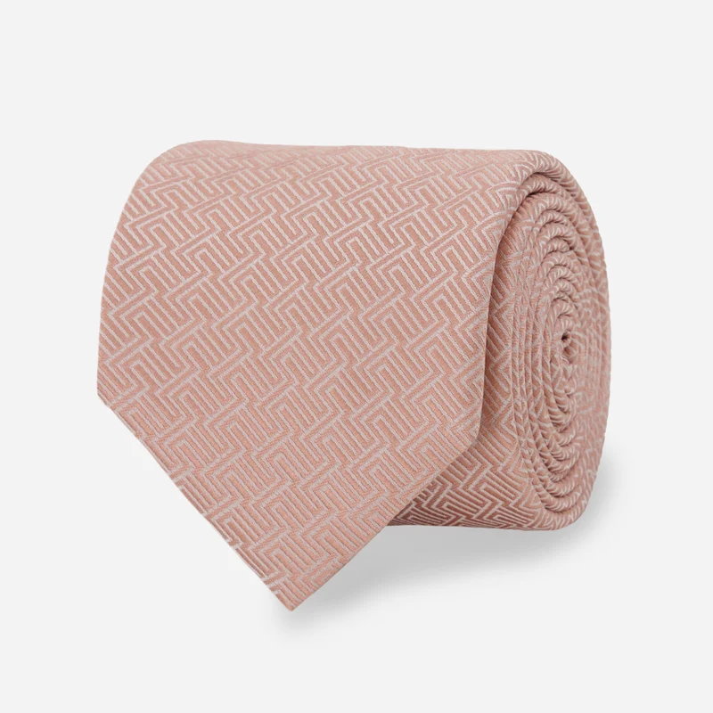 Heritage Grid Blush Pink Tie