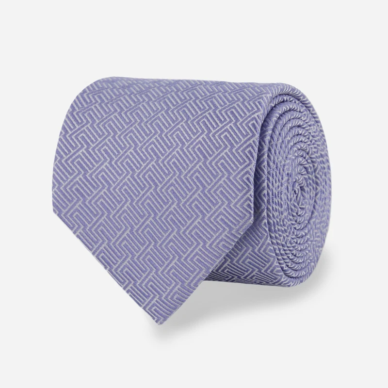 Heritage Grid Dusty Blue Tie