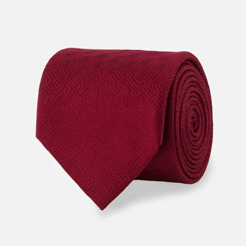 Heritage Grid Burgundy Tie