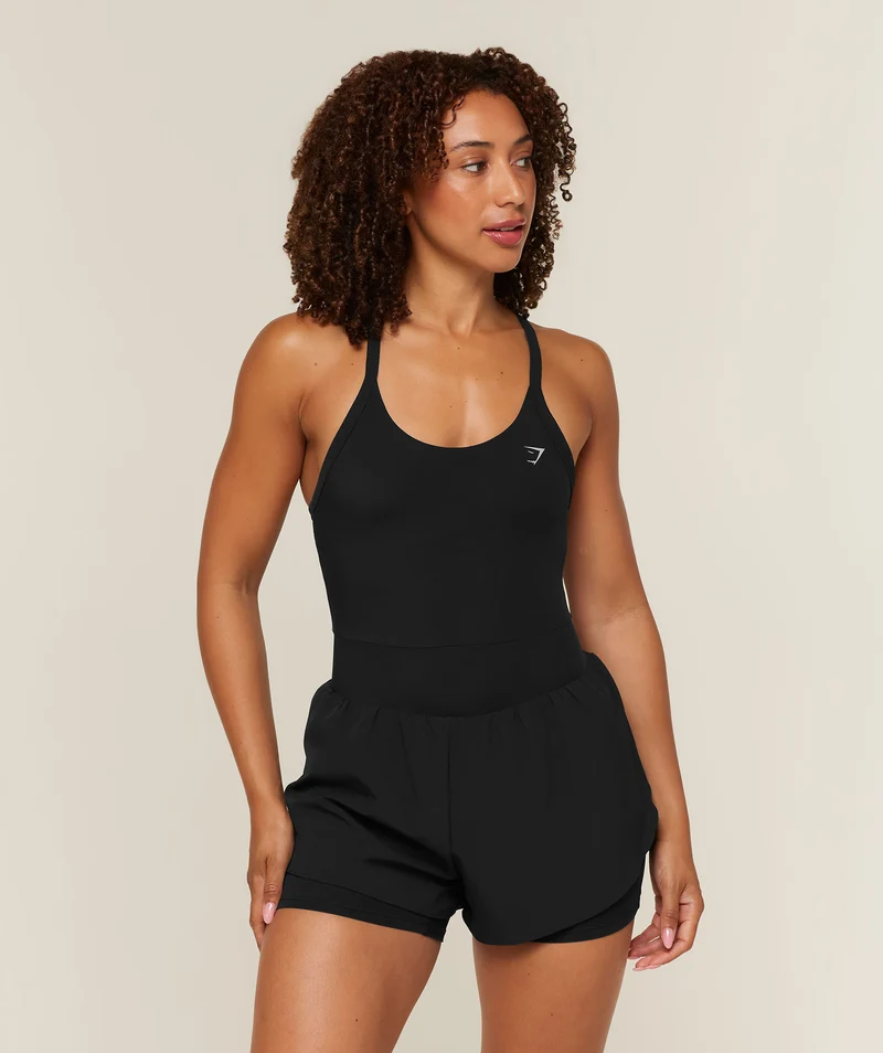 Gymshark Runsie One Piece - Black