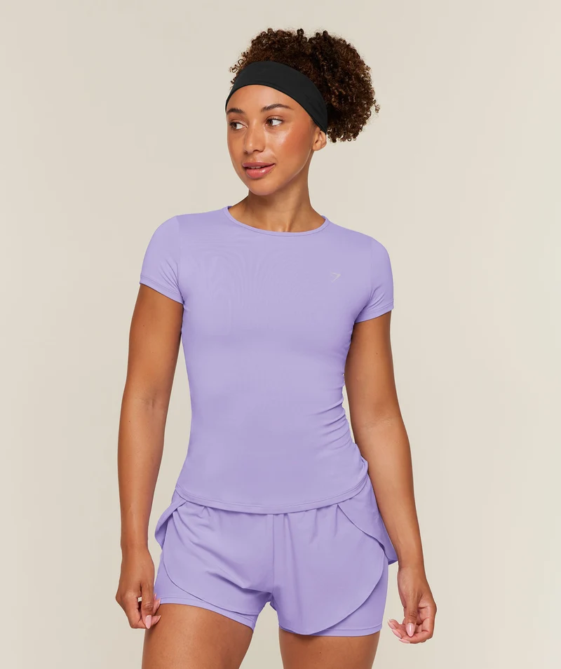 Gymshark Running Back Vent T-Shirt - Pace Purple