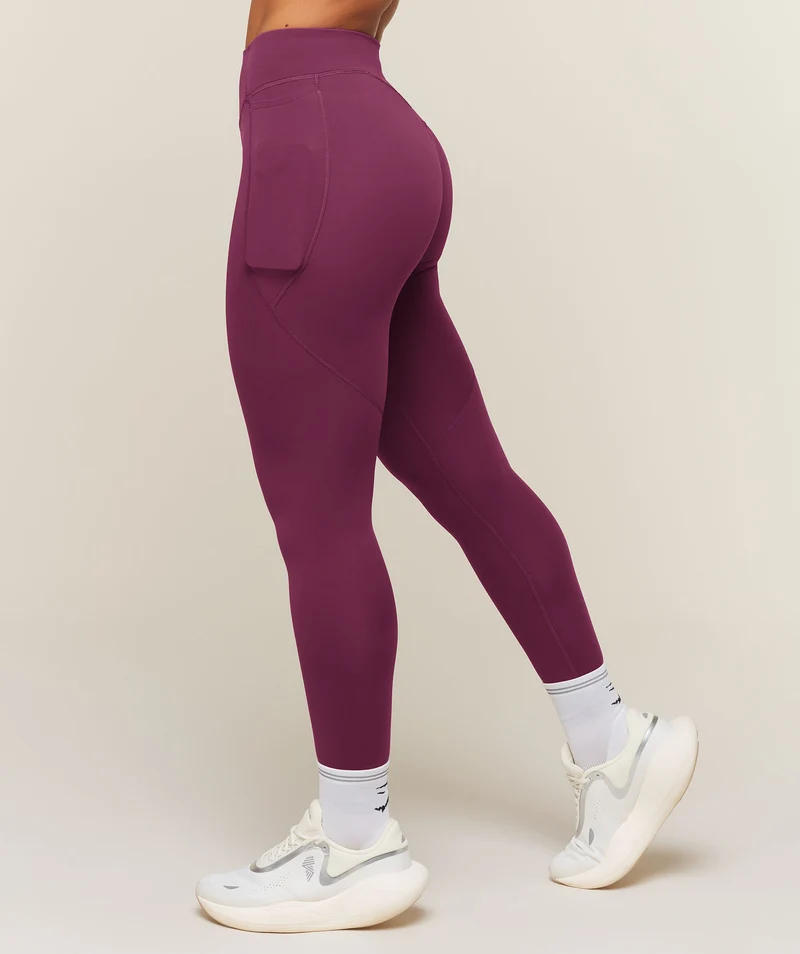 Gymshark Running Pocket Leggings - Strength Pink