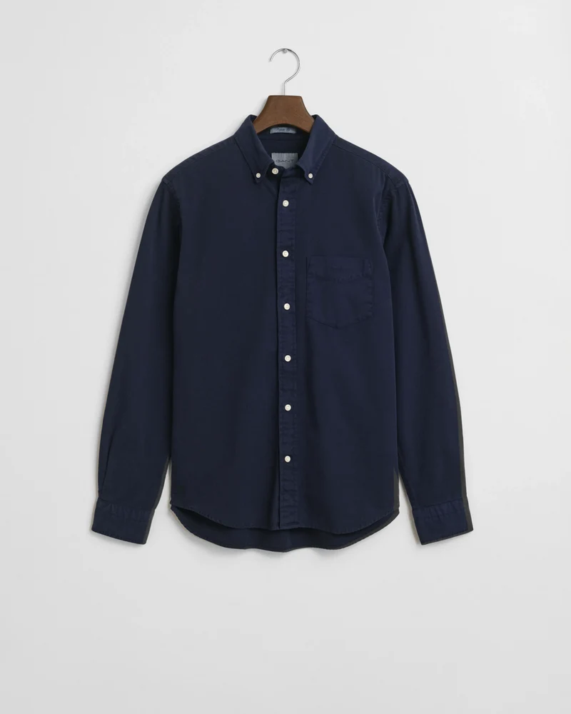 REG GMNT DYED TWILL SHIRT - 433 EVENING BLUE