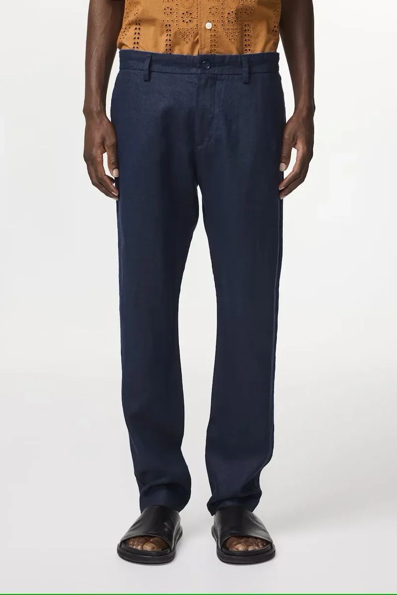 Theo Linen 1454 - Navy Blue
