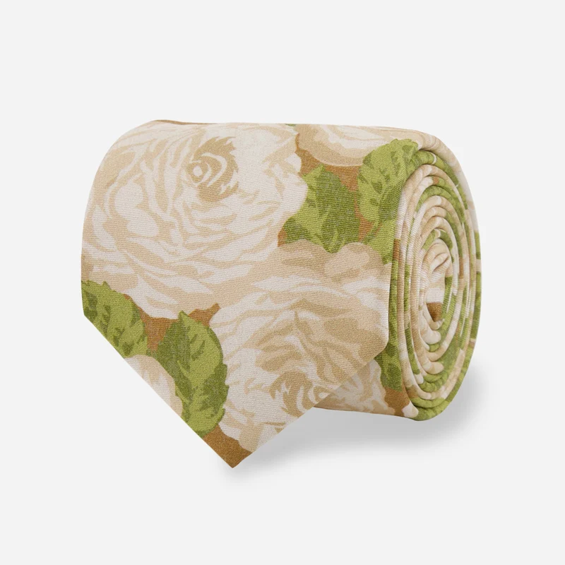 Pressed Rose Ivory Tie