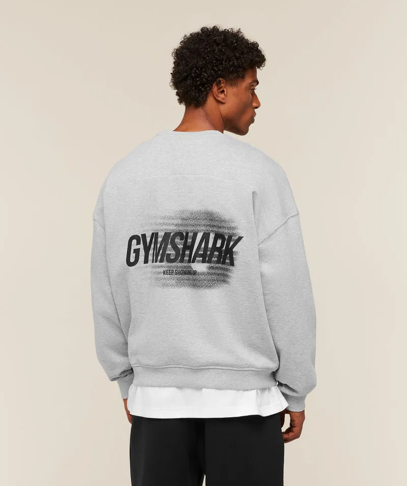 Gymshark Hybrid Sweatshirt - Soft Grey Marl