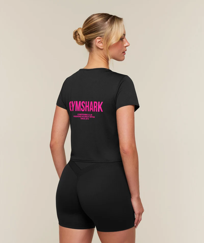 Gymshark Conditioning Club Baby Tee - Black
