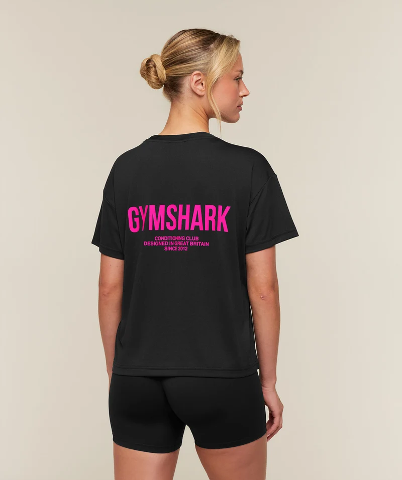 Gymshark Conditioning Club Oversized Short Sleeve T-Shirt - Black