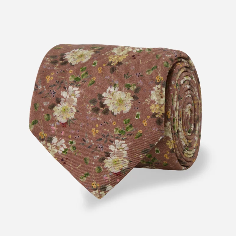 Kelly Ventura x The Tie Bar Peony Garden Vintage Mauve Tie