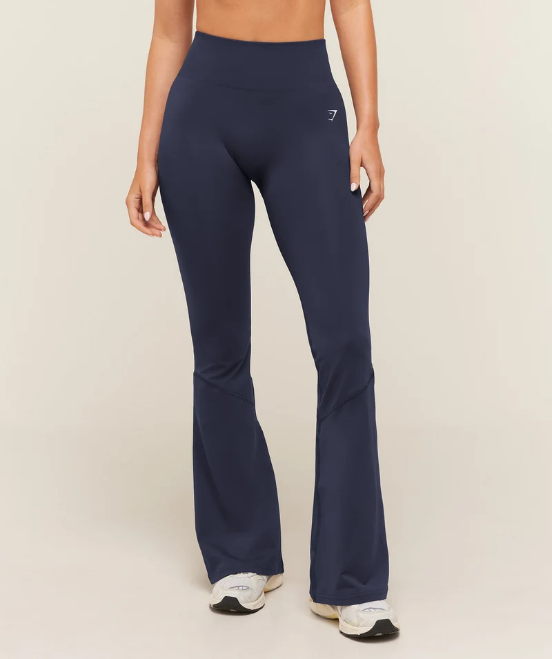 Gymshark Everyday Seamless Flared Leggings - Heavy Blue