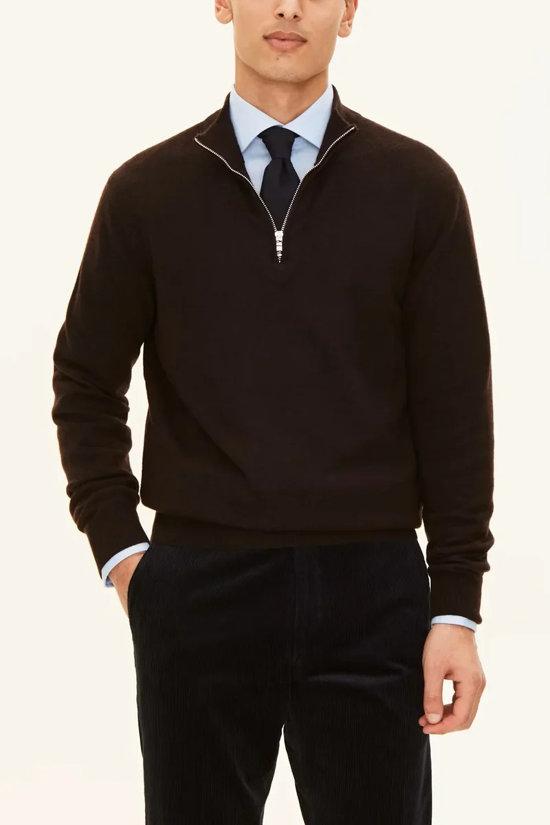 Patton Half Zip - 519 Brown Flannel