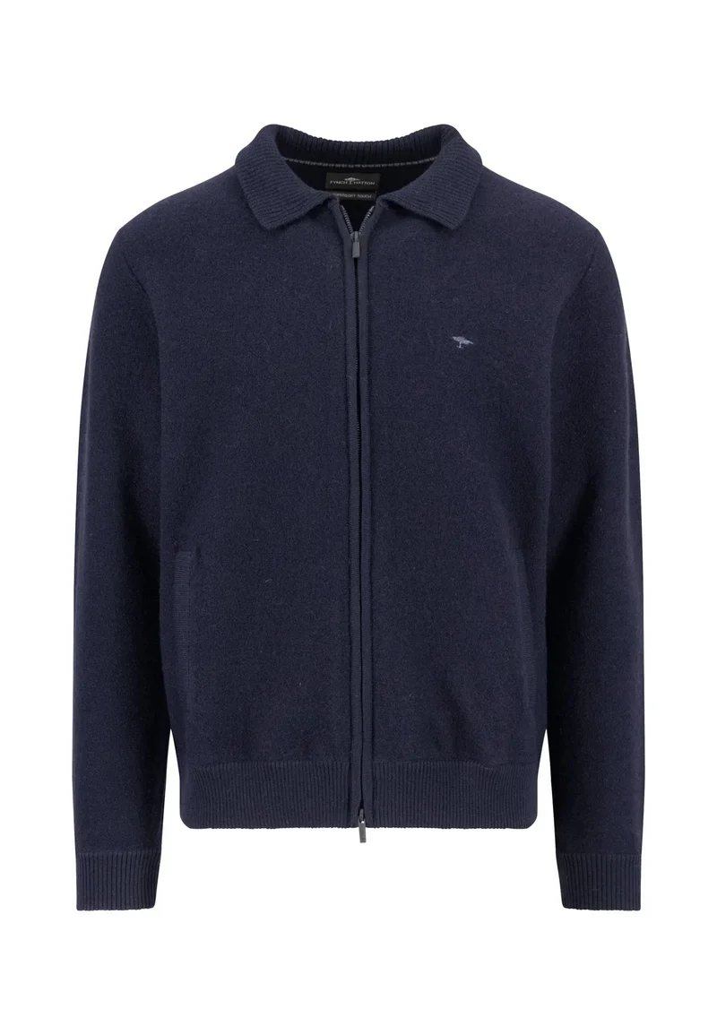 Cardigan, Boiled Wool - 690 navy