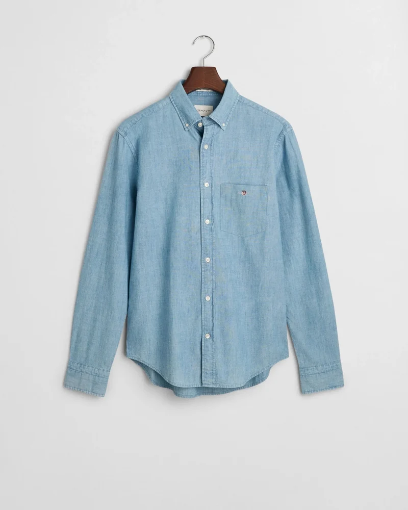 REG CHAMBRAY SHIRT - 990 Light Blue