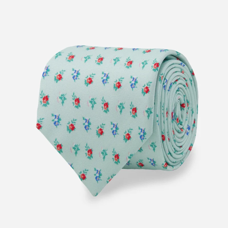 Vintage Bloom Mint Tie