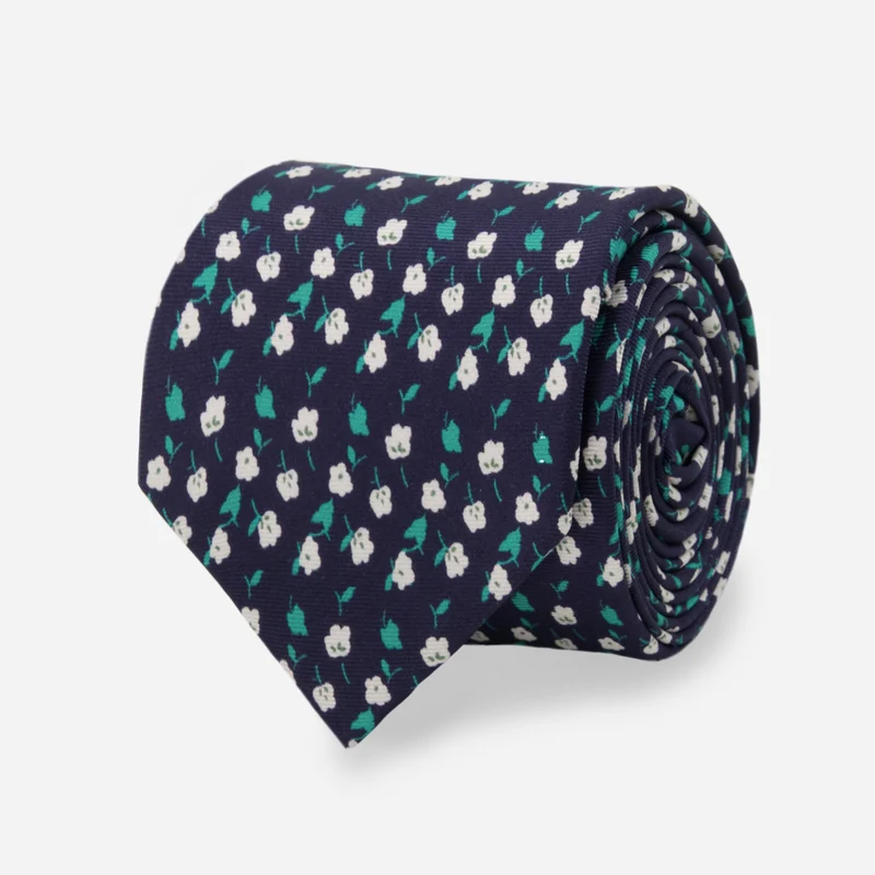 Cottage Garden Navy Tie