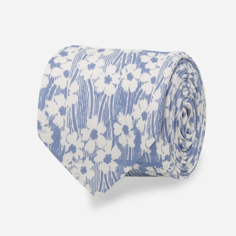 Vintage Meadow Slate Blue Tie