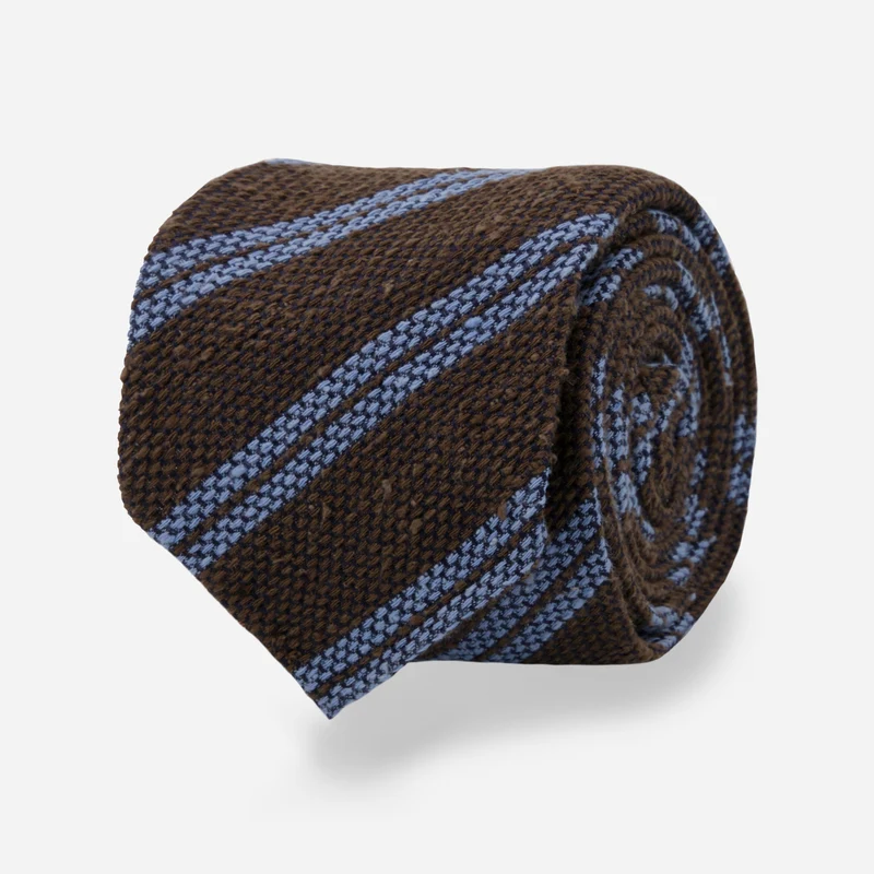 Firenze Stripe Chocolate Brown Tie
