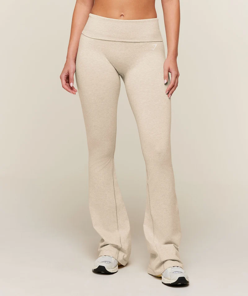 Gymshark CottonMove™ Flared Leggings - Oat Marl