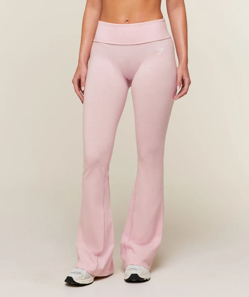 Gymshark CottonMove™ Flared Leggings - Gentle Pink Marl