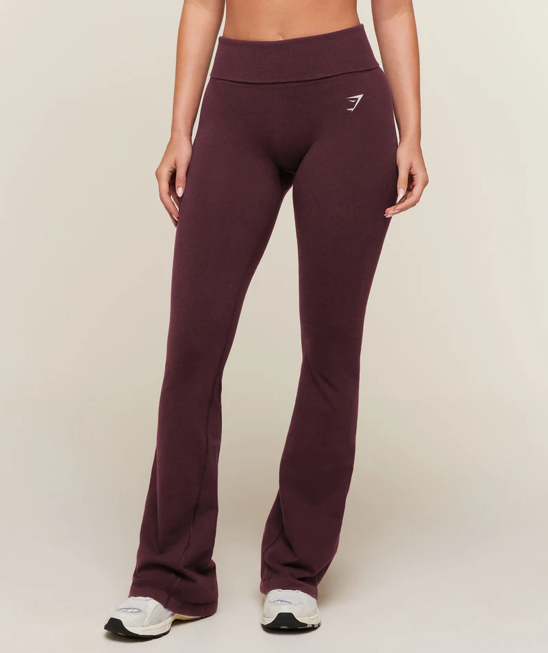 Gymshark CottonMove™ Flared Leggings - Calm Purple Marl