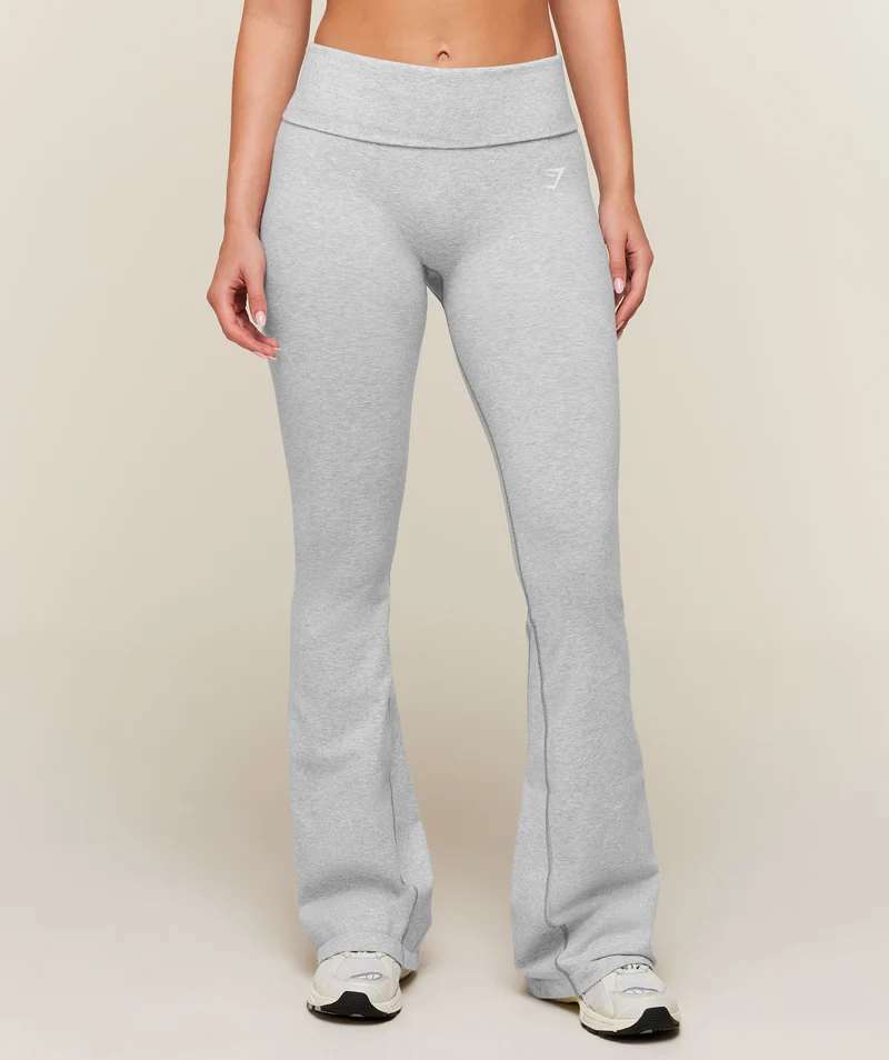 Gymshark CottonMove™ Flared Leggings - Soft Grey Marl