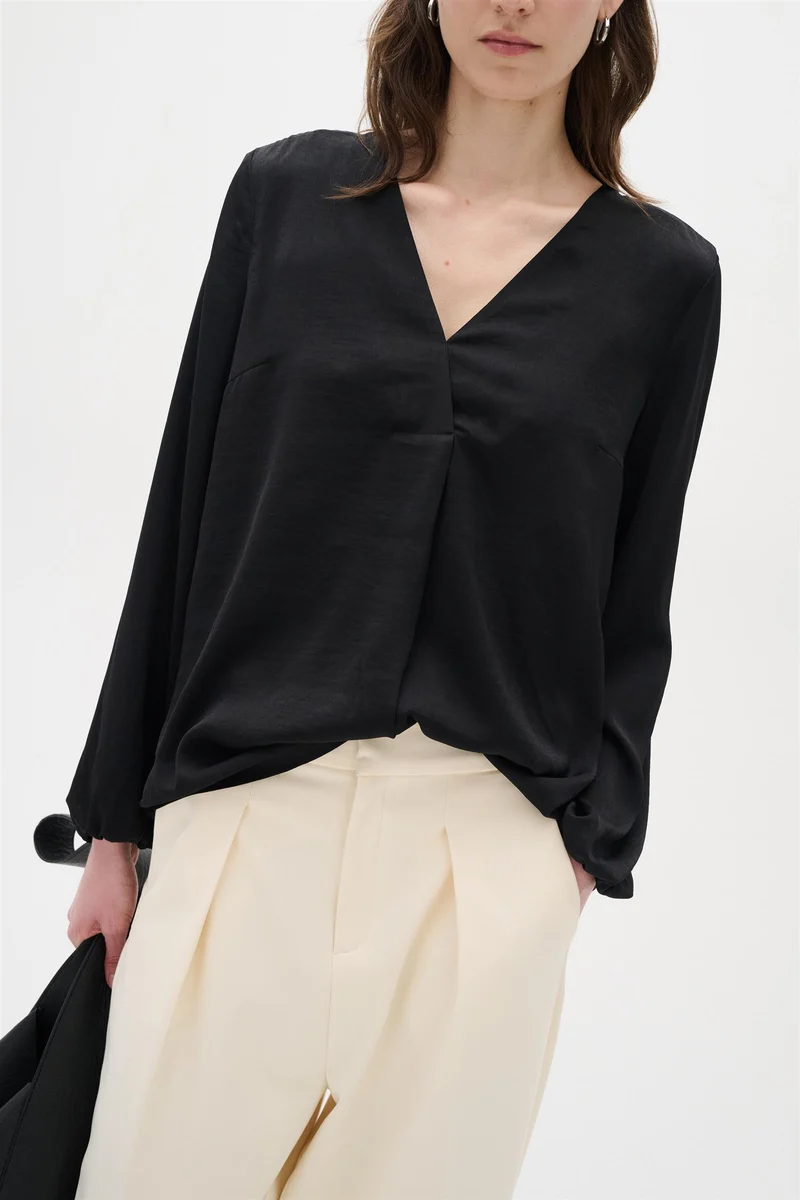 RindaIW Blouse Sort