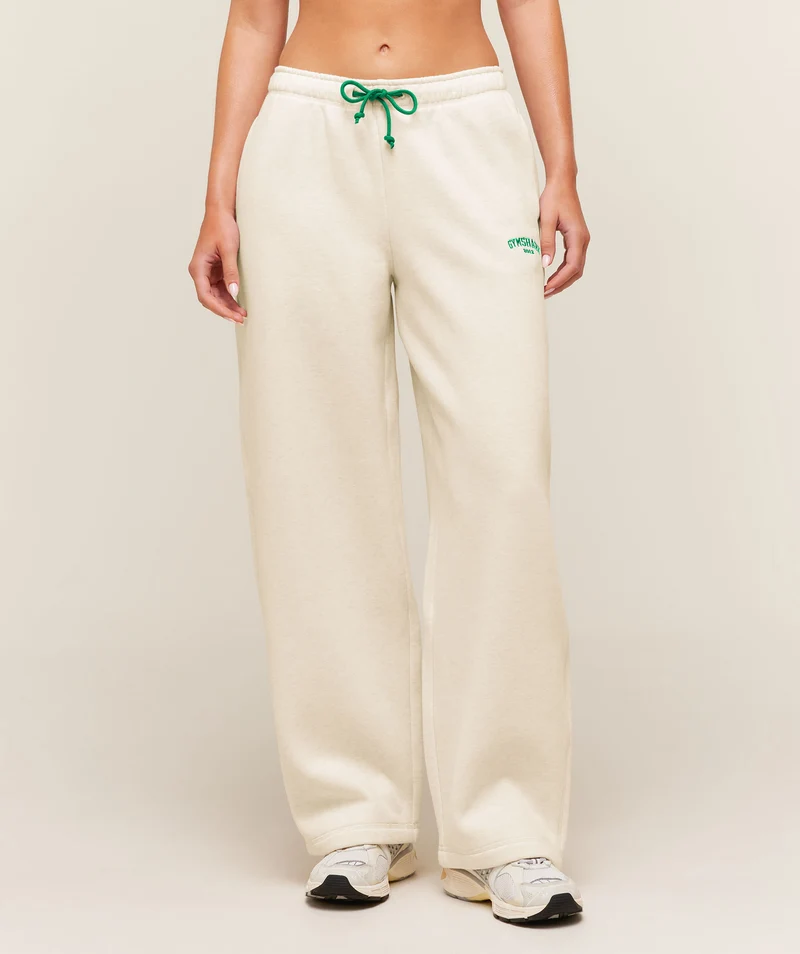 Gymshark Cosy Luxe Campus Pants - Bros Chalk Marl