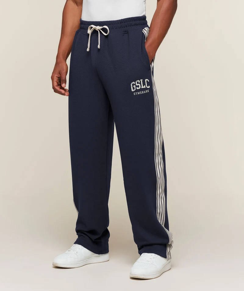 Gymshark GSLC Taped Straight Leg Track Pants - Heavy Blue