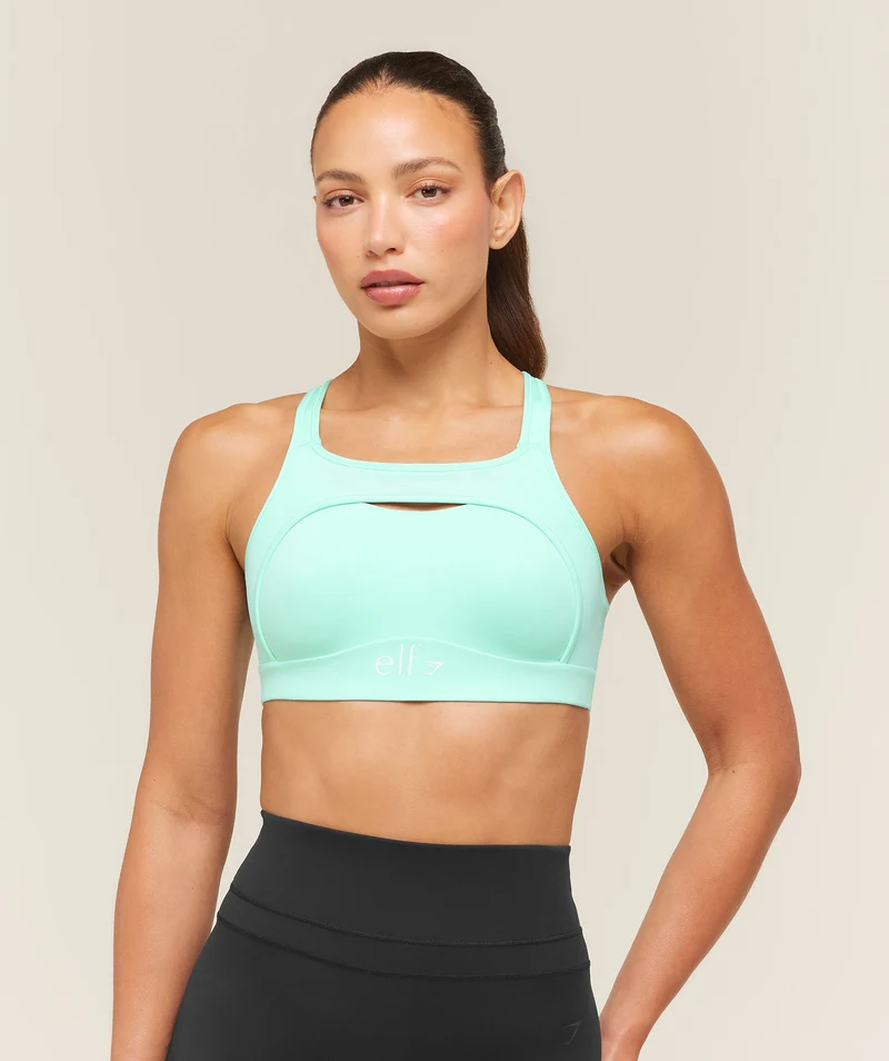 Gymshark Alpha High Support Sports Bra - Pop Turquoise