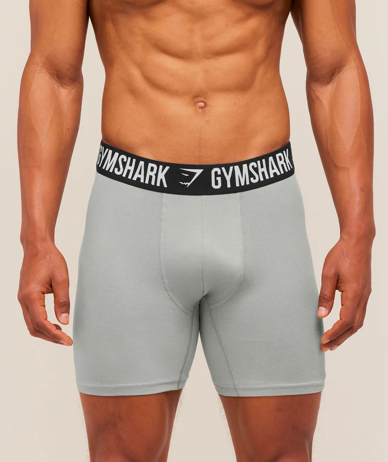 Gymshark Long Boxer Brief 3PK - Smokey Grey
