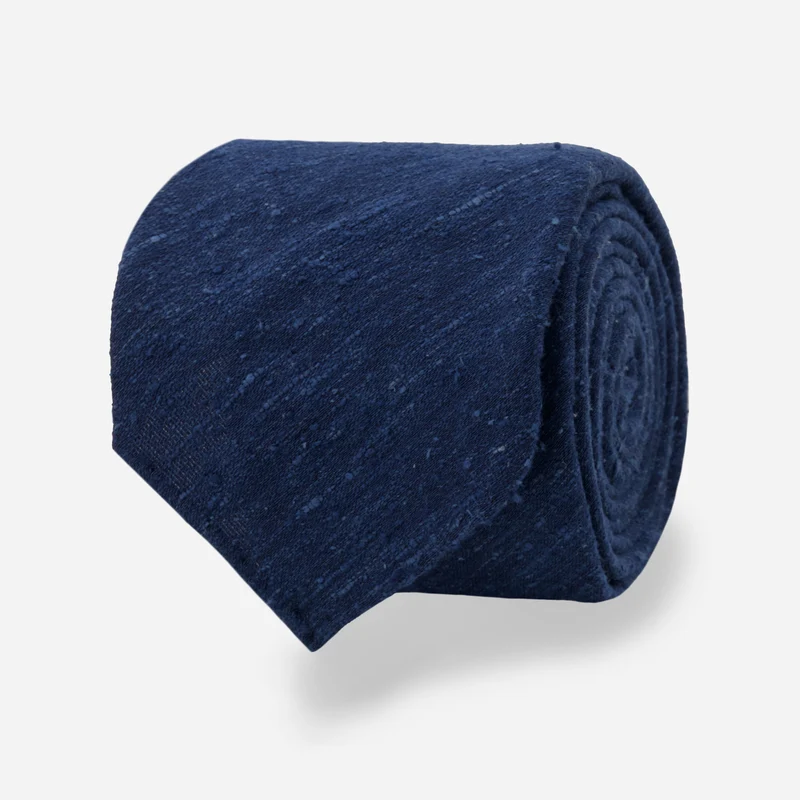 Como Solid Denim Blue Tie