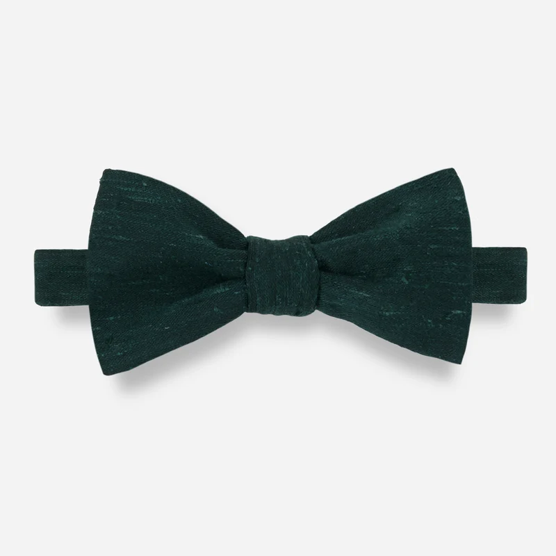 Como Solid Hunter Green Bow Tie