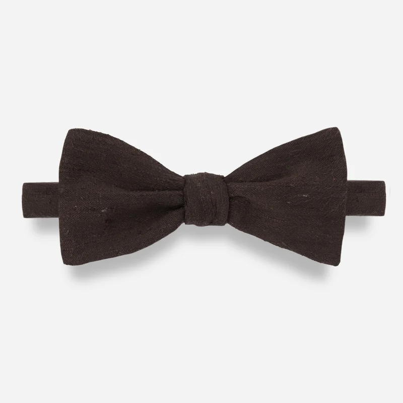 Como Solid Chocolate Brown Bow Tie