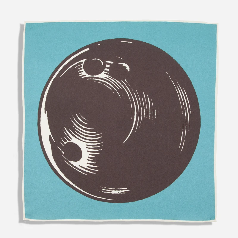 Game Day Bowling Robin Egg Pocket Square