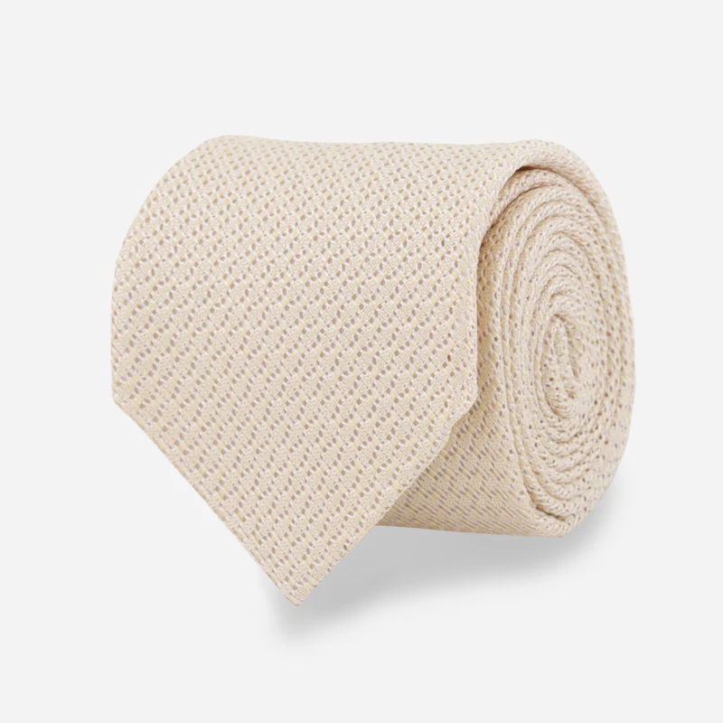 Solid Grenadine Light Champagne Tie