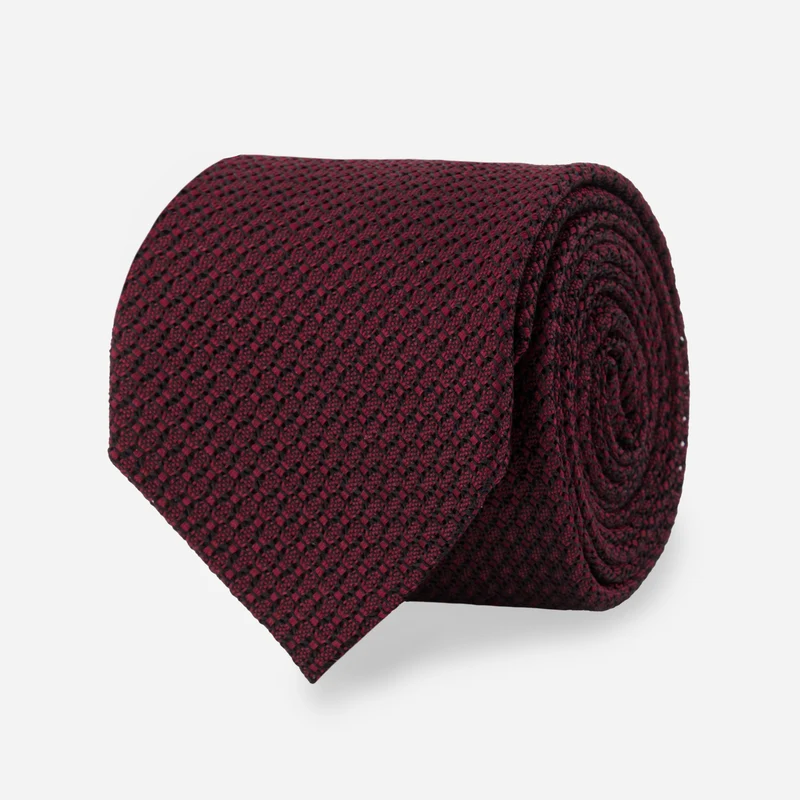 Solid Grenadine Burgundy Tie