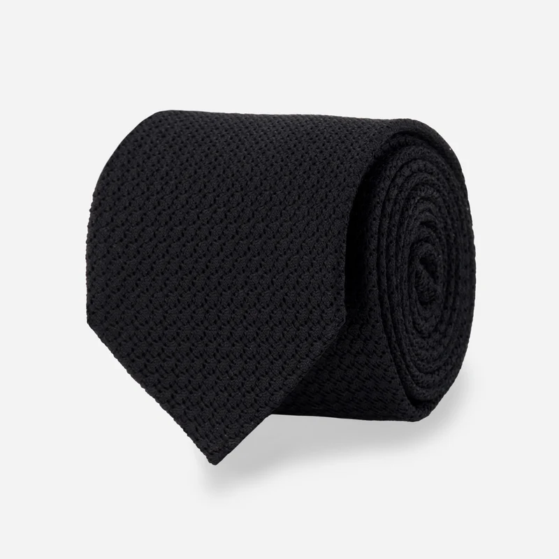 Solid Grenadine Black Tie
