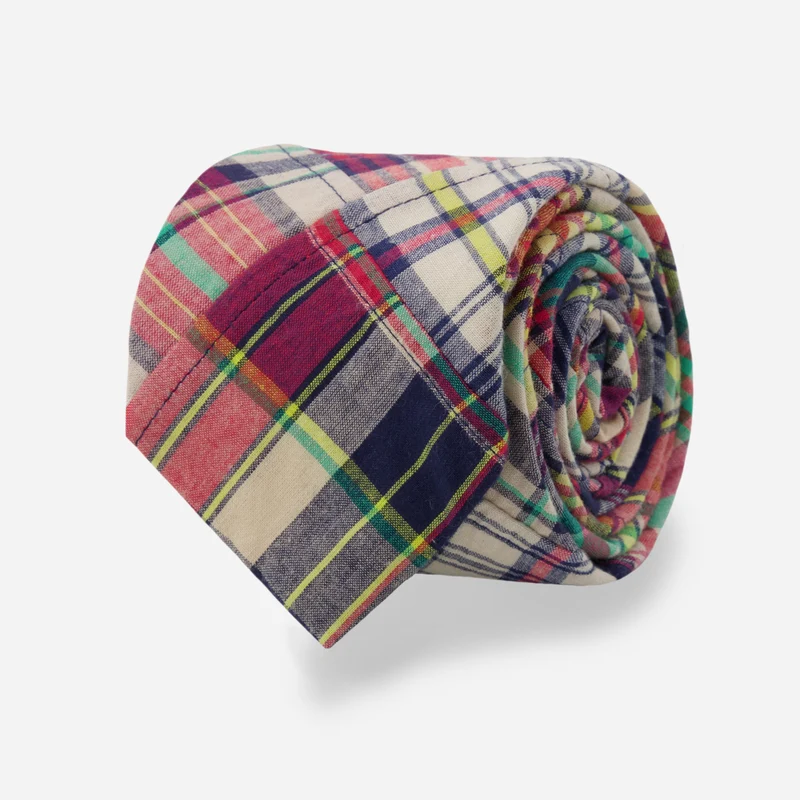 Patchwork Madras Multi Tie