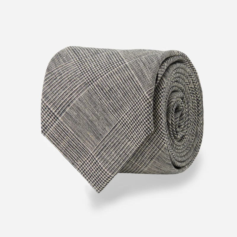 Cicero Glen Plaid Grey Tie