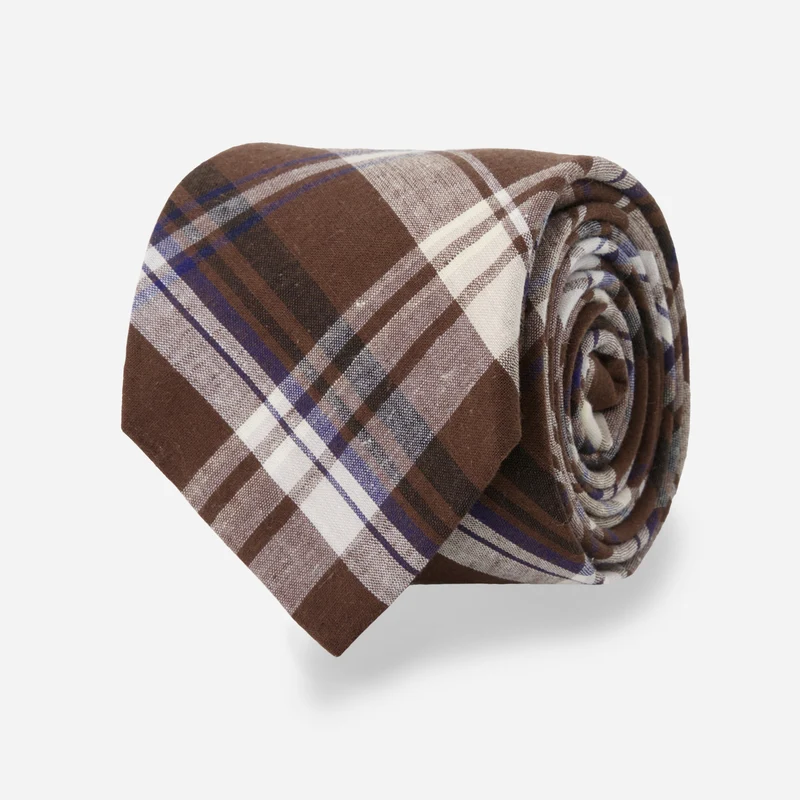 Chennai Madras Brown Tie