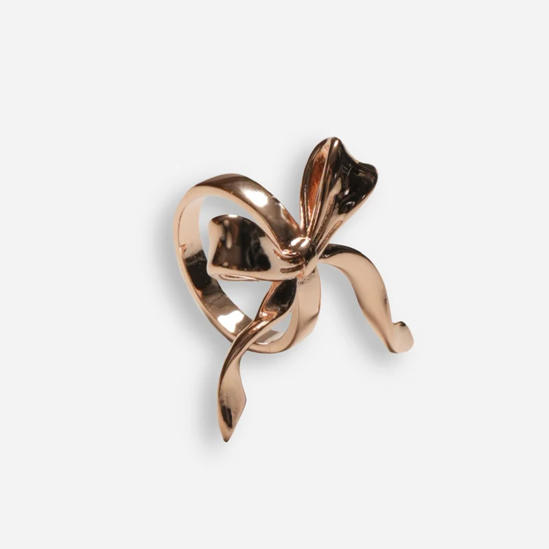 Brendan Fernandes x The Tie Bar Pride Pirouette Bow Rose Gold Scarf Clip