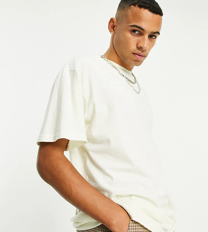 Inspired Oversized Overdye T-shirt Cream