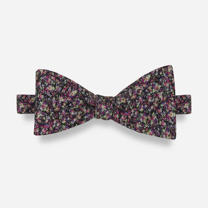 Laura Ashley x The Tie Bar Winter Forest Navy Bow Tie